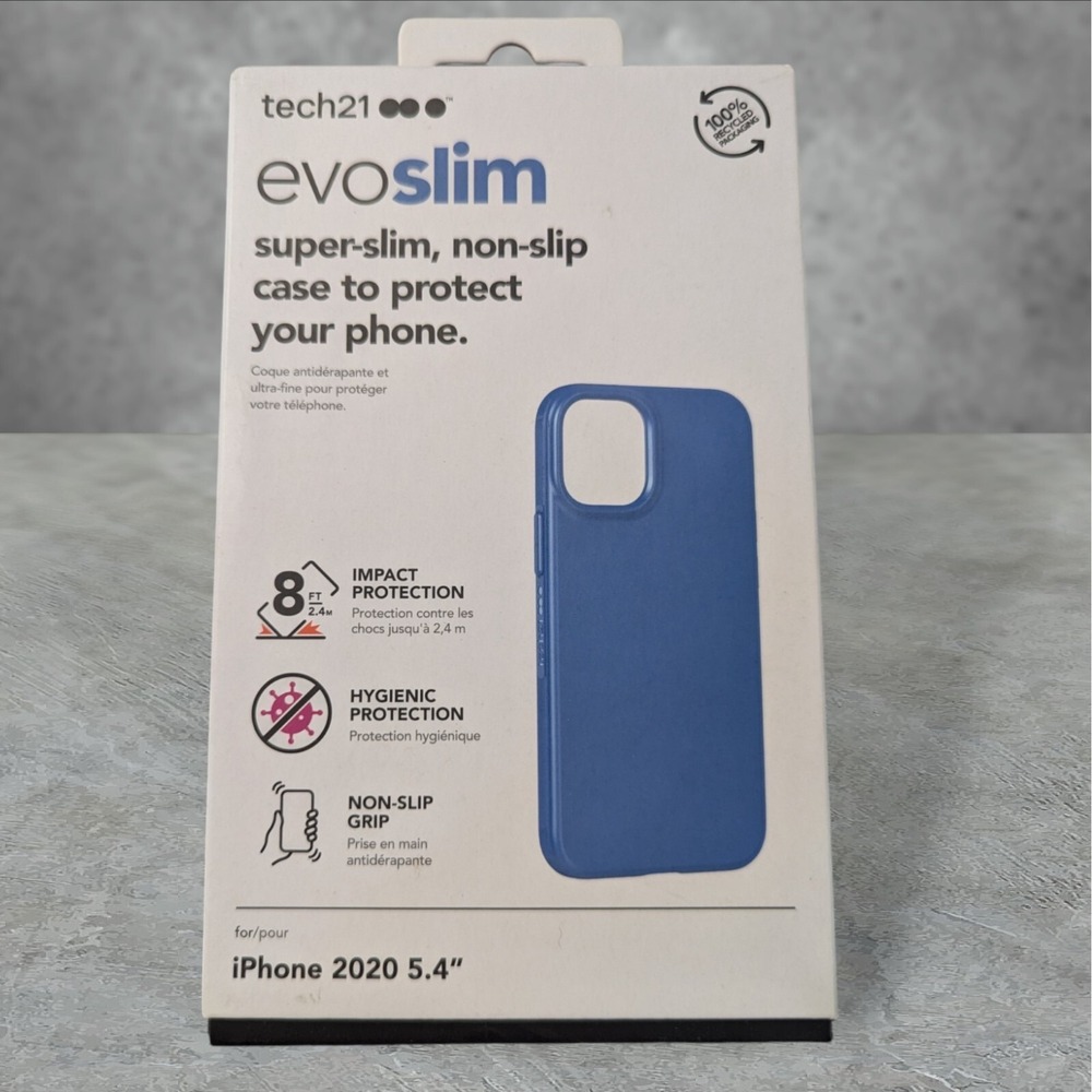 A4. Tech21 Evo Check Case for Apple iPhone 2020 5.4 (12 Mini) Blue See Descripti